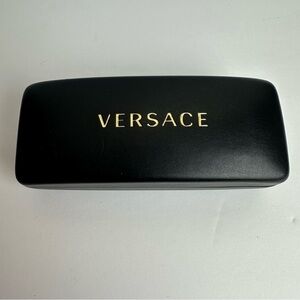 Versace Black Gold Sunglasses Eyeglasses Hard Clam Shell Case Only READ